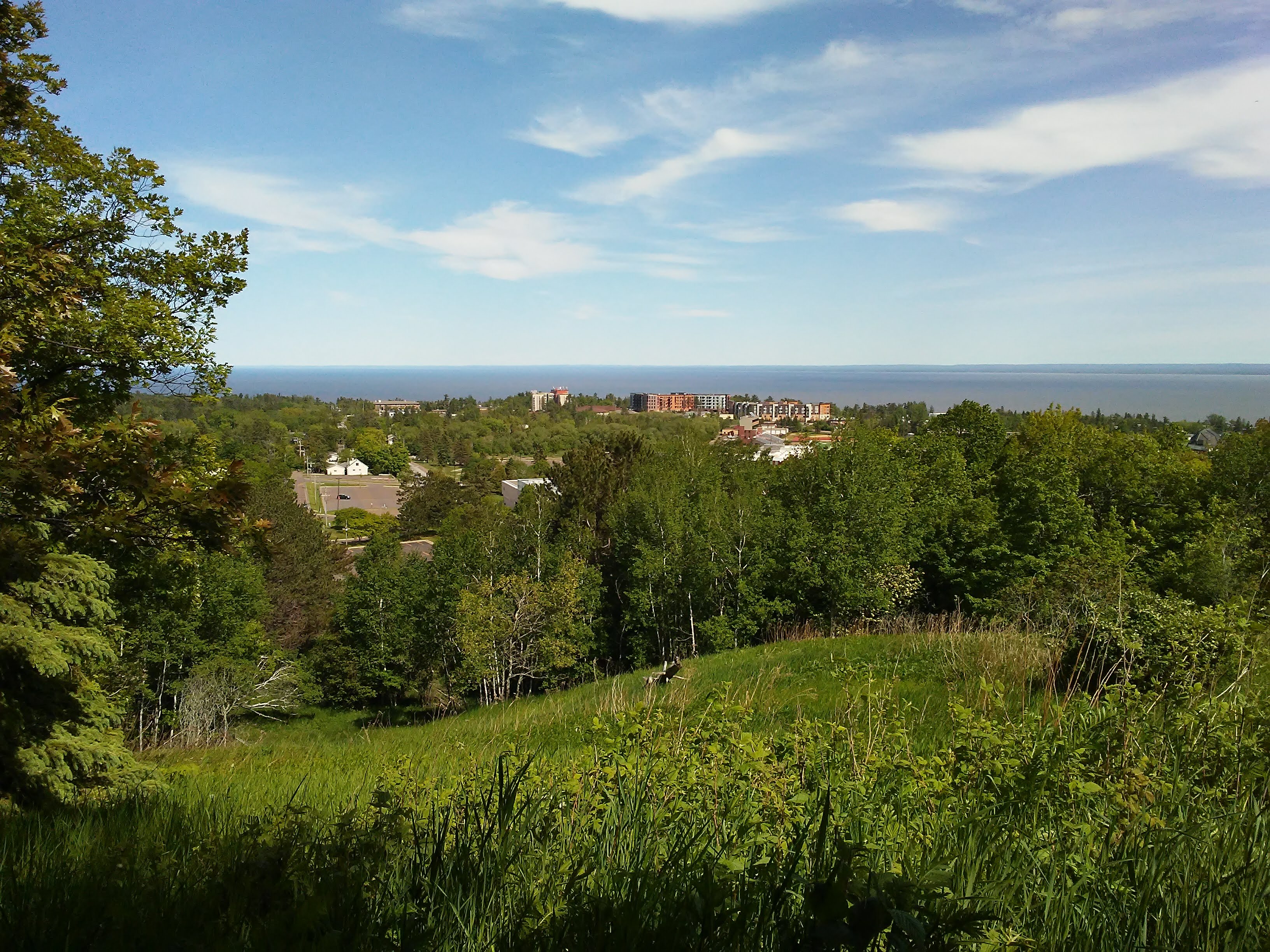 View from overlook at Bagley Nature Area, Duluth, Minnesota. Facing East.