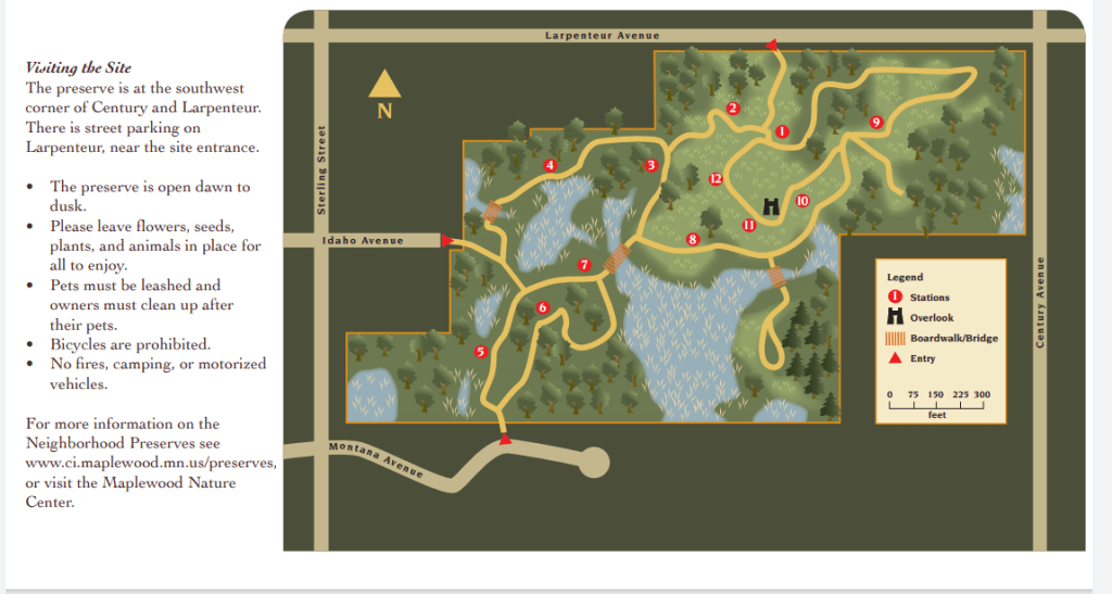 map of St. Paul Priory Neighborhood Preserve