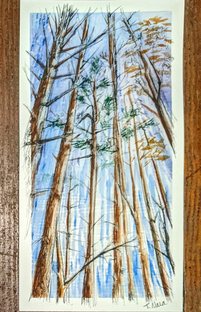 painting of trees